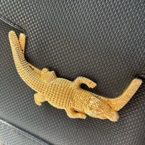 Vintage Brass alligator crossbody